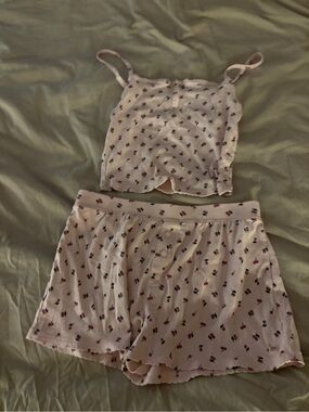 victoria’s secret PINK cherry pajama set S